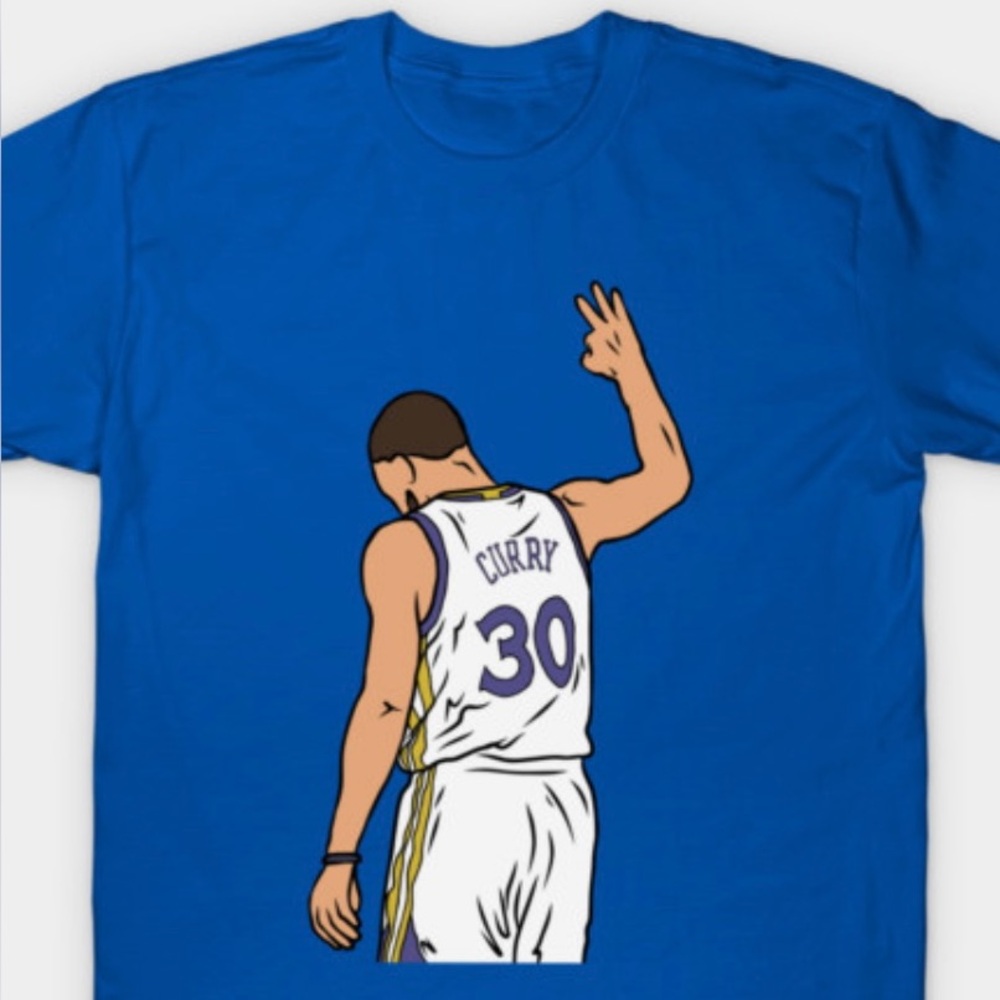 NEW Steph Curry 3 Point Celebration Basketball T-Shirt